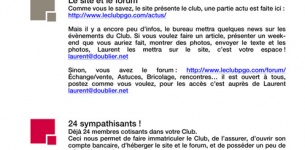 Newsletter et programme sorties 2015