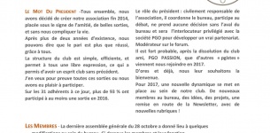 Newsletter de Décembre 2016